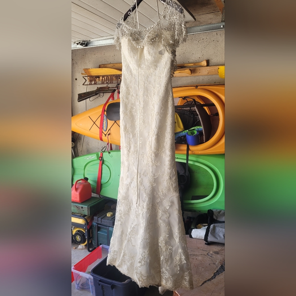 Maggie Sottero Ivory Lace Gown - Picture 1 of 7
